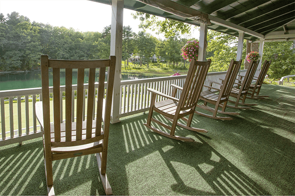 41 House porch view with rocking chairs